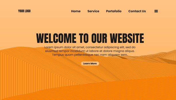 探索山登陆页面模板。山的风景。现代扁平化网页设计理念为网站和手机网站设计网页。易于编辑和定制。图片下载