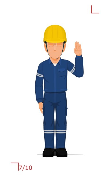 一个产业工人正在举手图片下载