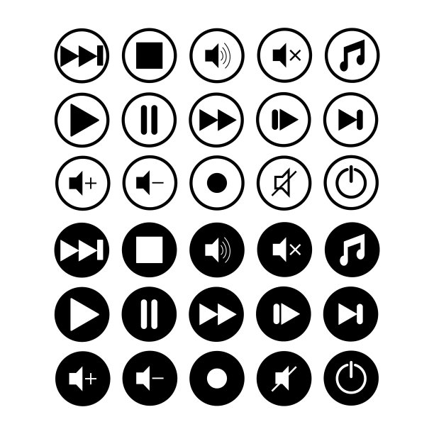 播放按钮图标矢量插图。玩家图标，无论出于什么目的，都是很棒的设计。图片下载