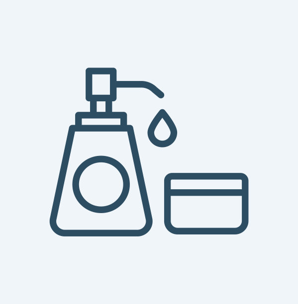 沙龙乳液图标轮廓向量。美容护理。皮肤病学瓶图片下载