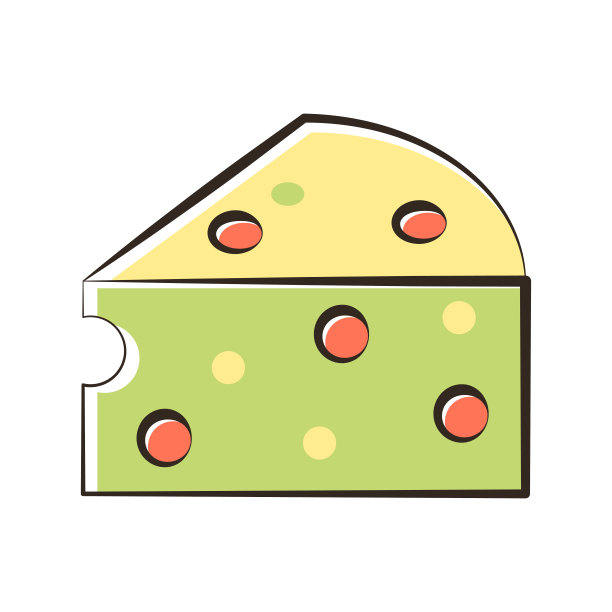 奶酪矢量填充轮廓图标设计插图。食品和饮料符号在白色背景EPS 10文件图片下载