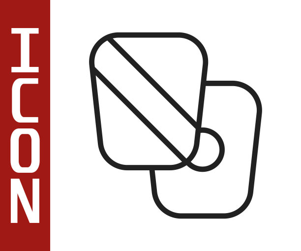 黑线拳击训练爪图标孤立在白色背景上。向量图片下载