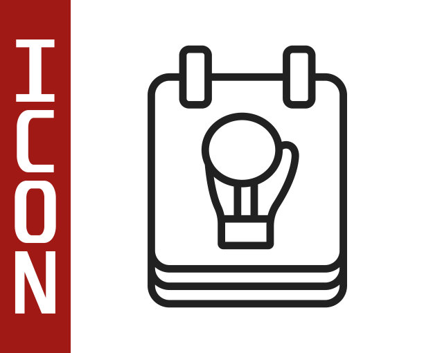 黑色线条拳击手套图标孤立在白色背景上。向量图片下载