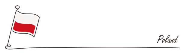 波兰国旗和副本空间，手写风格图片下载