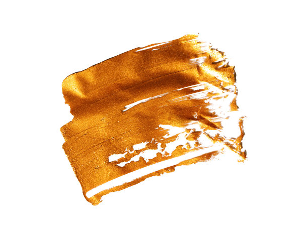 纹理的金色笔画孤立在白色背景上。图片下载
