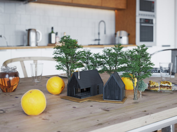 房间里有舒适的小房子。图片下载