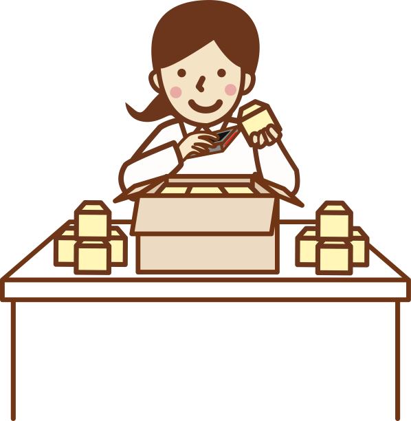 一个和商品打交道的女人。图片下载