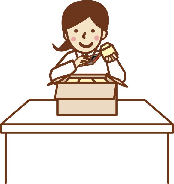 一个和商品打交道的女人。图片下载