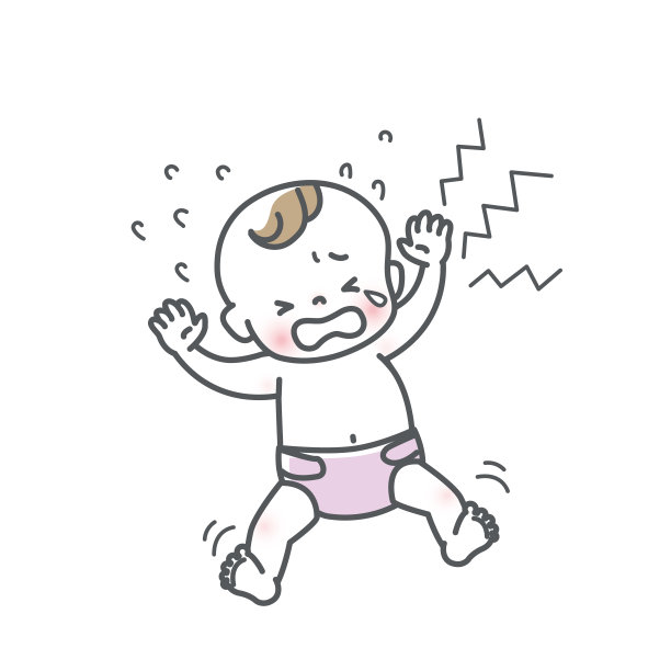 哭泣的婴儿股票插图图片下载