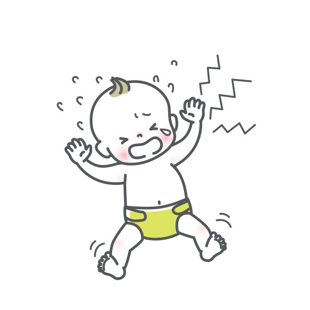 哭泣的婴儿股票插图图片下载