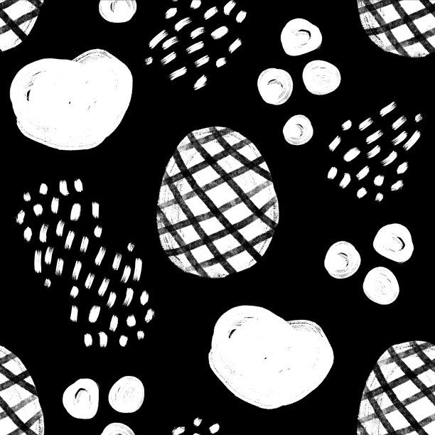 无缝模式与程式化的水果对象。图片下载