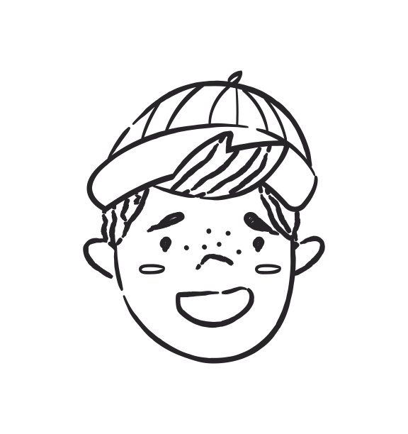 戴着帽子的涂鸦男孩图片下载