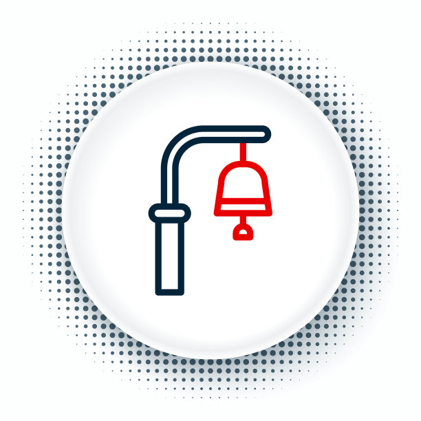 线火车站钟图标孤立在白色背景上。色彩斑斓的轮廓的概念。向量图片下载