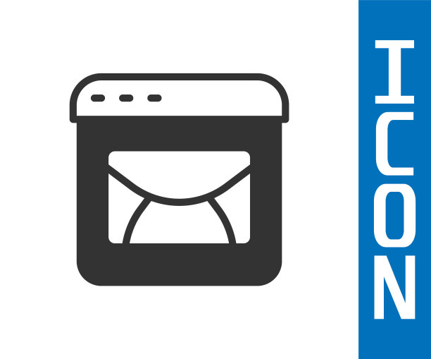 灰色邮件和电子邮件图标孤立在白色背景上。电子邮件信封标志。邮件标志。向量图片下载