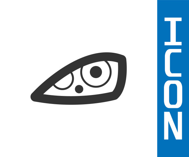 灰色汽车大灯图标孤立在白色背景上。向量图片下载