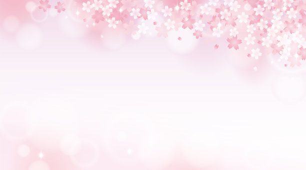 粉红色的樱花与阳光的背景图片下载