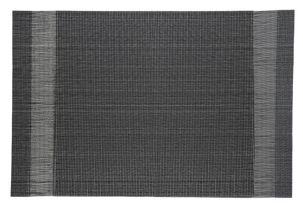 黑色编织矩形餐垫的俯视图，孤立图片下载