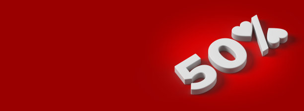 对角线50%情人节特别销售折扣海报图片下载