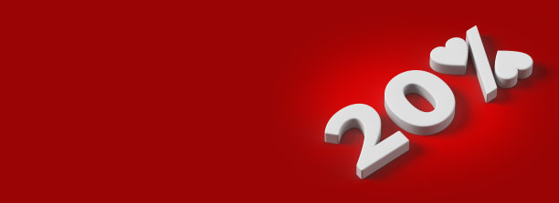 对角线20%情人节特别销售折扣海报图片下载