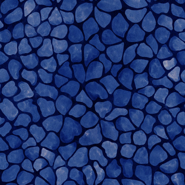 水彩画抽象深蓝色马赛克图案图片下载