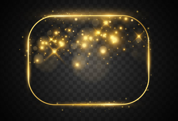 一个金色框架的矢量插图图片下载