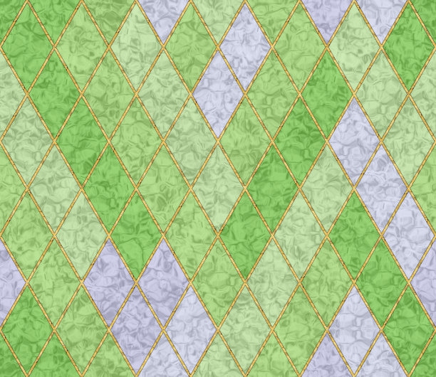 无缝图案与黄金几何菱形。网格,马赛克。重复的瓷砖。绿色，淡紫色，灰色菱形花纹。壁纸的设计。无缝菱形包装，织物，纺织品图片下载