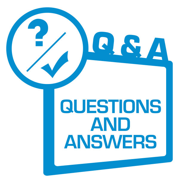 问答-问答蓝色圆形正方形符号图片下载