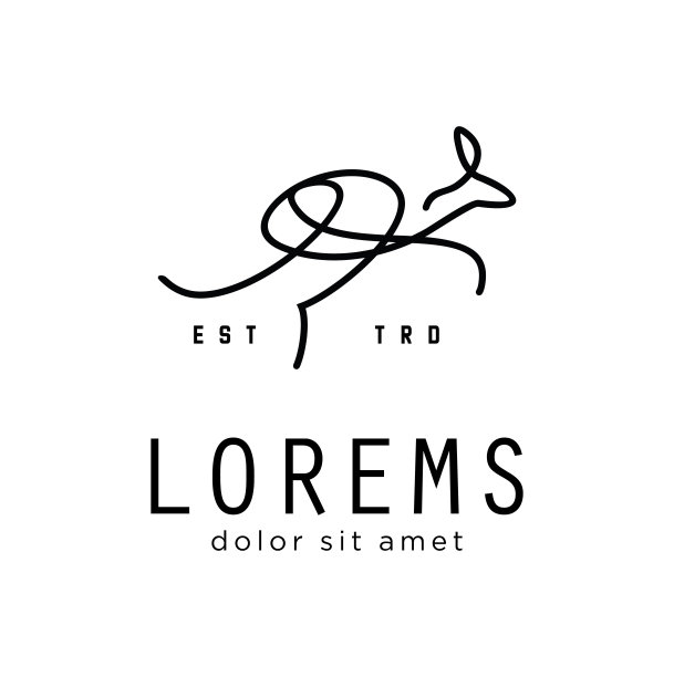 简单抽象袋鼠袋鼠线艺术矢量图标溢价插图黑色剪影图片下载