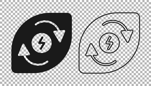 黑水能源图标孤立在透明的背景上。小水滴的生态概念。替代能源的概念。向量图片下载