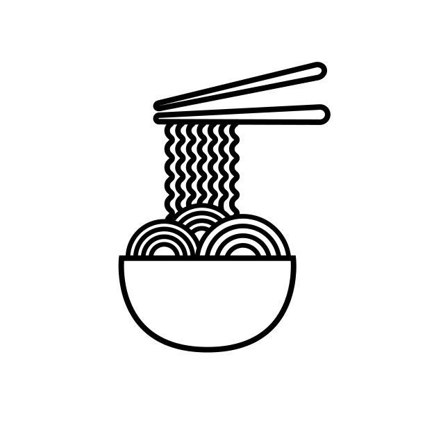 面条线图标，矢量轮廓标志孤立在白色背景上图片下载