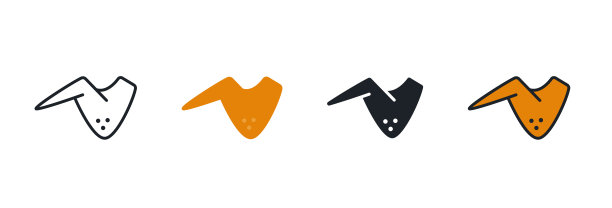 鸡翅图标。线性平面颜色图标轮廓形状轮廓。黑色孤立的剪影。填充固体图标。现代字形。向量插图集。肉类产品和家禽。食品配料图片下载