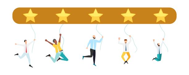 客户反馈，推荐，在线调查的概念。一群人评价客户体验，写评论，留下反馈。客户端,用户满意度。孤立平面矢量图图片下载