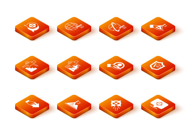 Set Hand with pointing finger, Mountains flag, Stair finish, Chess, Target, for search people, and Shield icon。向量图片下载