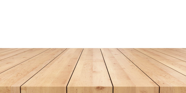 木制空桌子平台上的白色背景图片下载