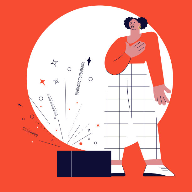 广场bunner和女人得到了巨大的礼物。图片下载