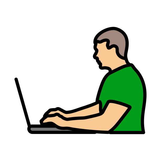 作家在工作的图标图片下载