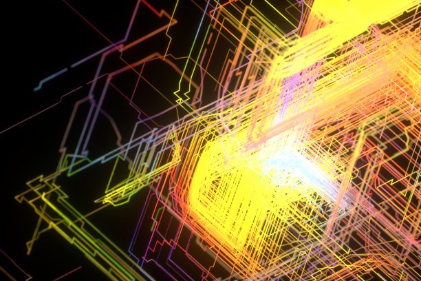 摘要计算机主板图像是由彩色射线组成的图片下载