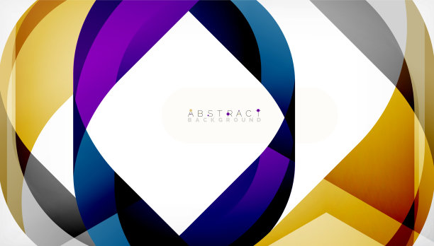 抽象的正方形形状与重叠的波浪图片下载