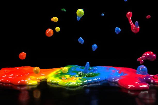 彩色油漆抽象背景图片下载