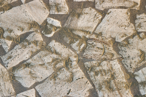 银色的石头和金色的沙子图片下载