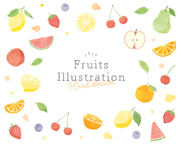 水果边框插画图片下载