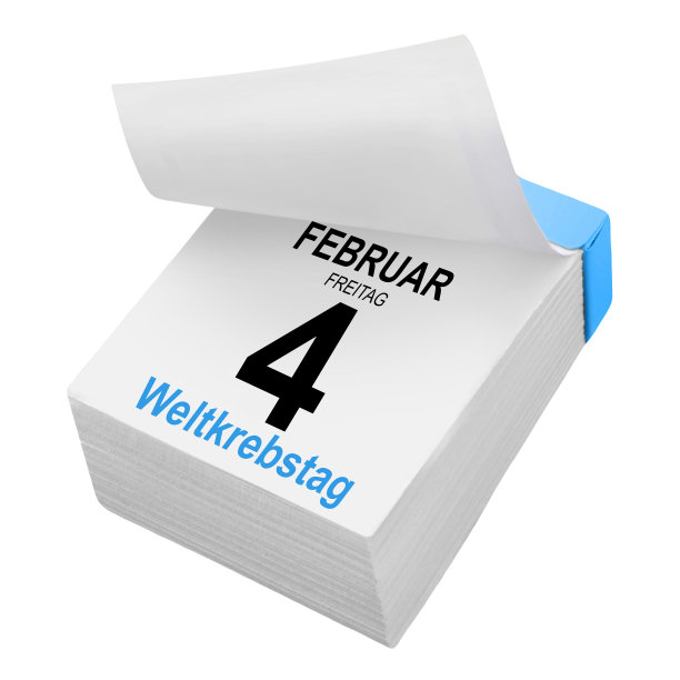 德国日历2022年2月4日星期五世界癌症日孤立在白色背景上图片下载