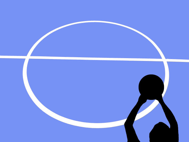 户外球场上五颜六色的篮球线图片下载