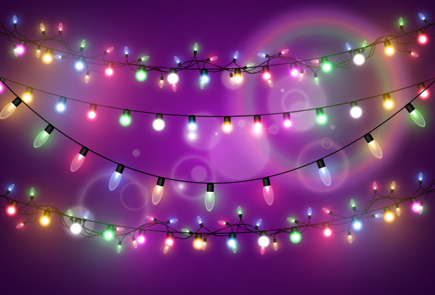 光花环的矢量插图图片下载