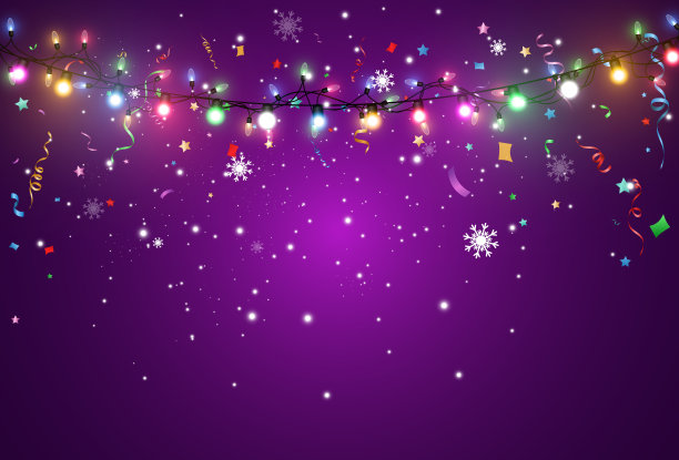 光花环的矢量插图图片下载