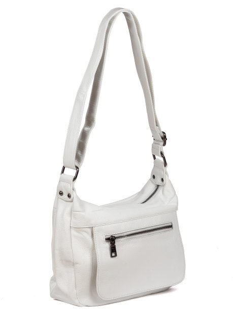 白色皮革女人的手袋孤立在白色背景图片下载