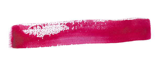 红色水彩笔触单线设计元素手绘在纸上图片下载