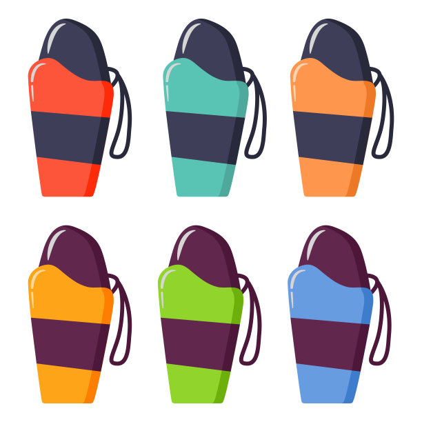 一套热水瓶。热水瓶饮料容器。网站设计元素。图片下载