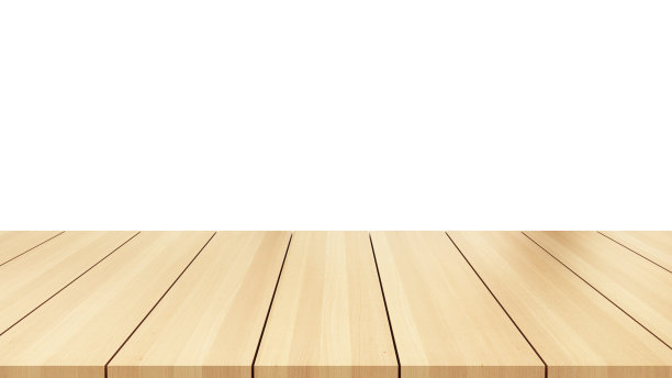 木制空桌子平台上的白色背景图片下载