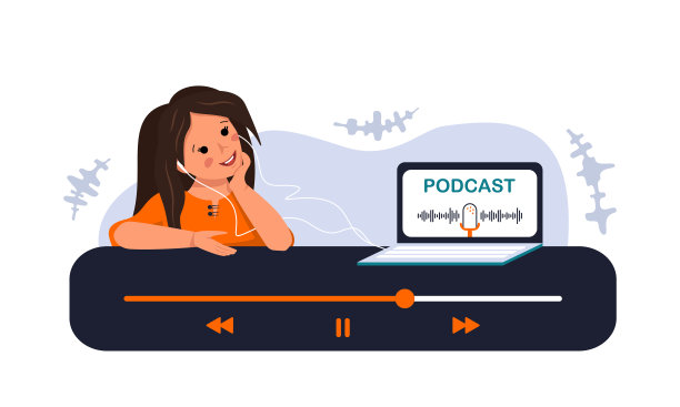 男孩和女孩快乐的脸听播客或音乐图片下载